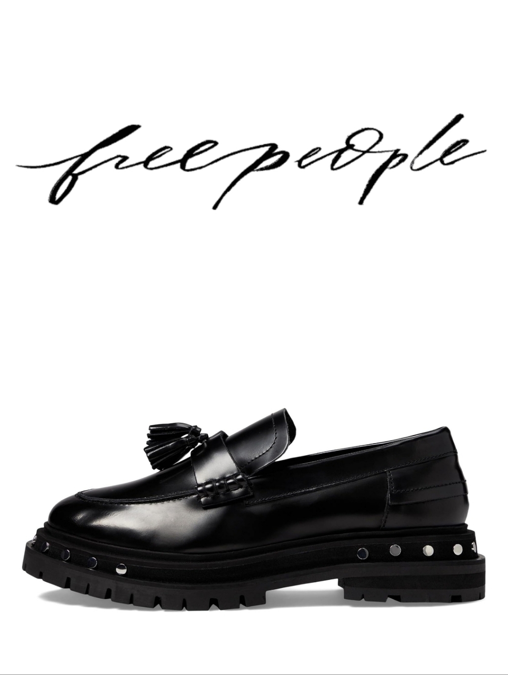 Free People Teagan Tassel Loafer Black EU 39 (US Women's 9) M - Picture 4 of 5